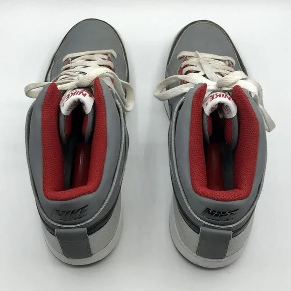 Nike Alphaballer Mid Sneaker Gray Red Basketball Men’s Shoe Size 10.5 487858-060 - Picture 7 of 12